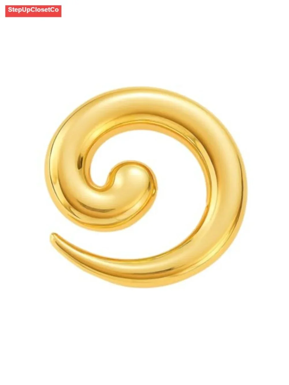 Elegant Large Spiral Brooch Pin for Women, Durable Alloy, Scarf Hat Bag